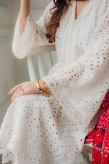 3Pc Unstitched Lawn Embroidered Suit with Digital Printed Diamond Chiffon Dupata - LLC-D501