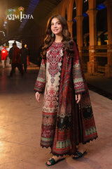 3Pc Unstitched Lawn Embroidered Suit with Digital Printed Lawn Dupatta - LLC-2517