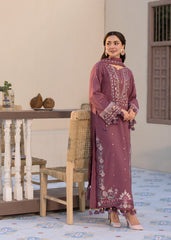 3Pc Unstitched Chikankari Lawn Embroidered Suit with Digital Printed Voil Dupatta - LLC-2515