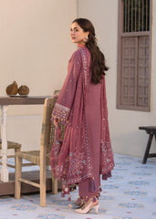 3Pc Unstitched Chikankari Lawn Embroidered Suit with Digital Printed Voil Dupatta - LLC-2515