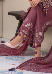 3Pc Unstitched Chikankari Lawn Embroidered Suit with Digital Printed Voil Dupatta - LLC-2515