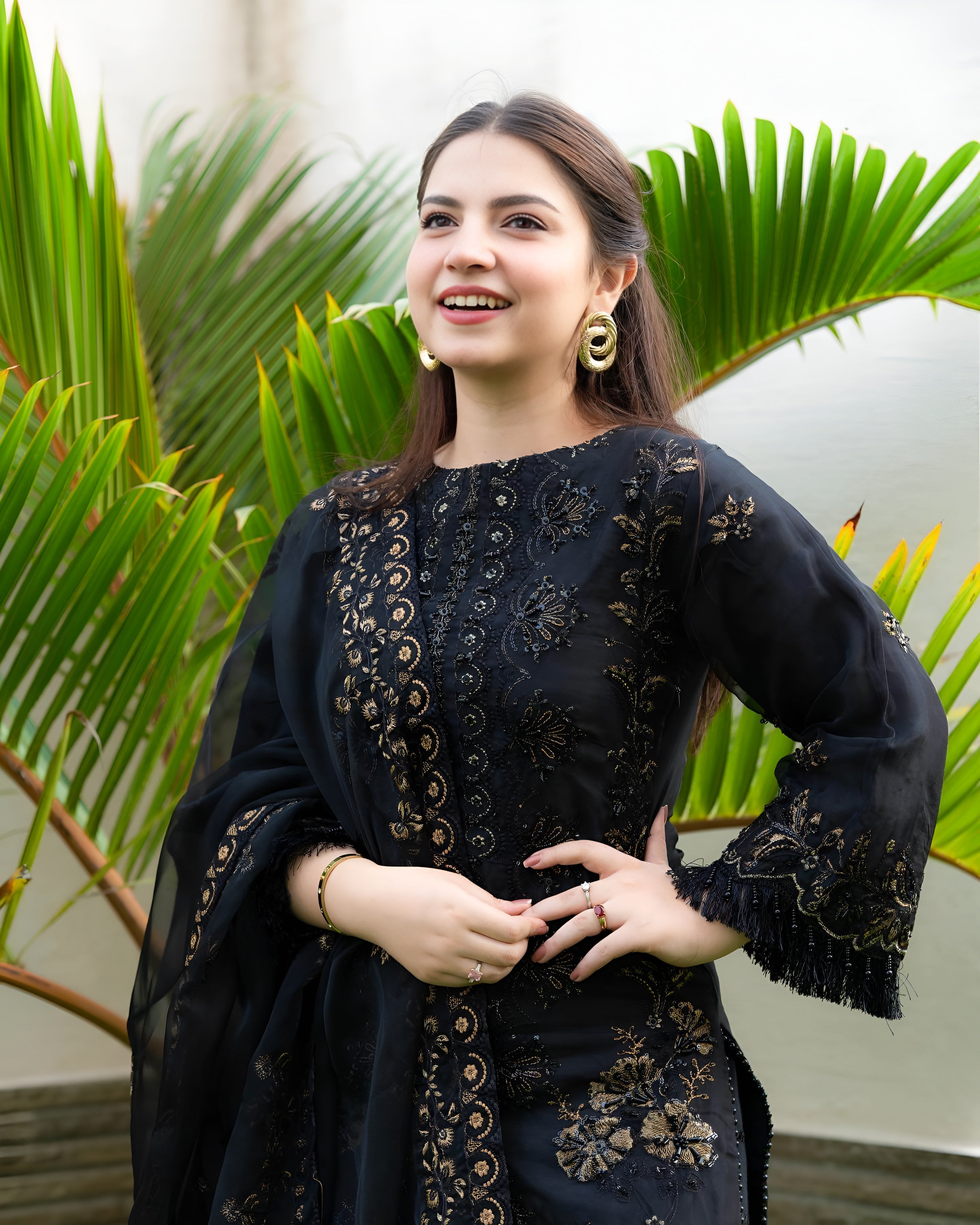 3Pc Unstitched Lawn Embroidered Suit with Embroidered Lawn Dupatta - LLC-2514