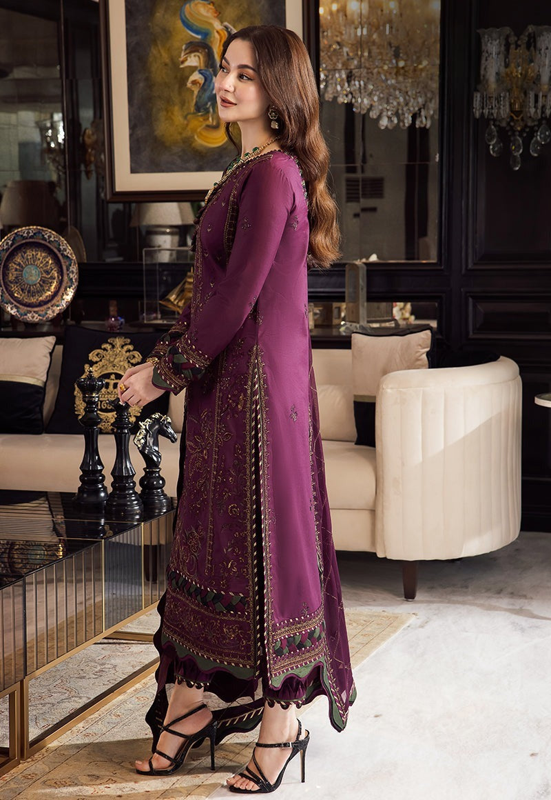 3Pc Unstitched Lawn Heavy Embroidered Suit with Embroidered Lawn Dupatta - LLC-2512