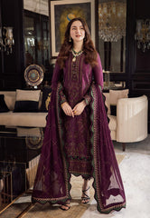 3Pc Unstitched Lawn Heavy Embroidered Suit with Embroidered Lawn Dupatta - LLC-2512