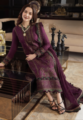 3Pc Unstitched Lawn Heavy Embroidered Suit with Embroidered Lawn Dupatta - LLC-2512