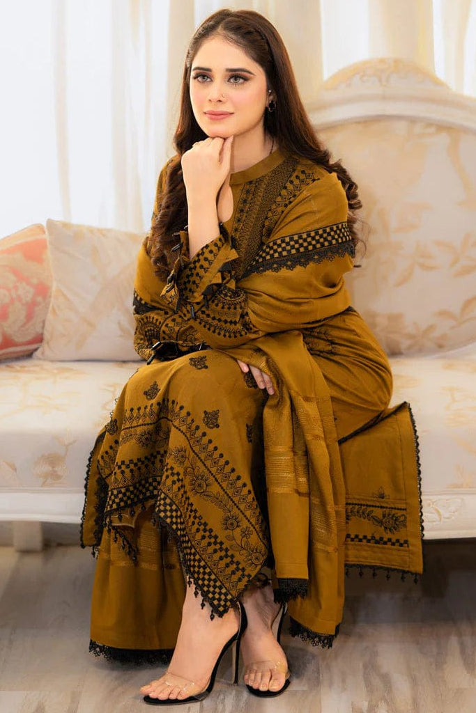 3Pc Unstitched Lawn Embroidered Suit with Embroidered Lawn Dupatta - LLC-2513