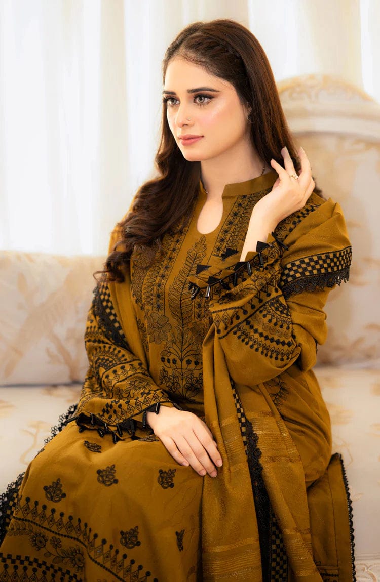 3Pc Unstitched Lawn Embroidered Suit with Embroidered Lawn Dupatta - LLC-2513