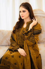 3Pc Unstitched Lawn Embroidered Suit with Embroidered Lawn Dupatta - LLC-2513
