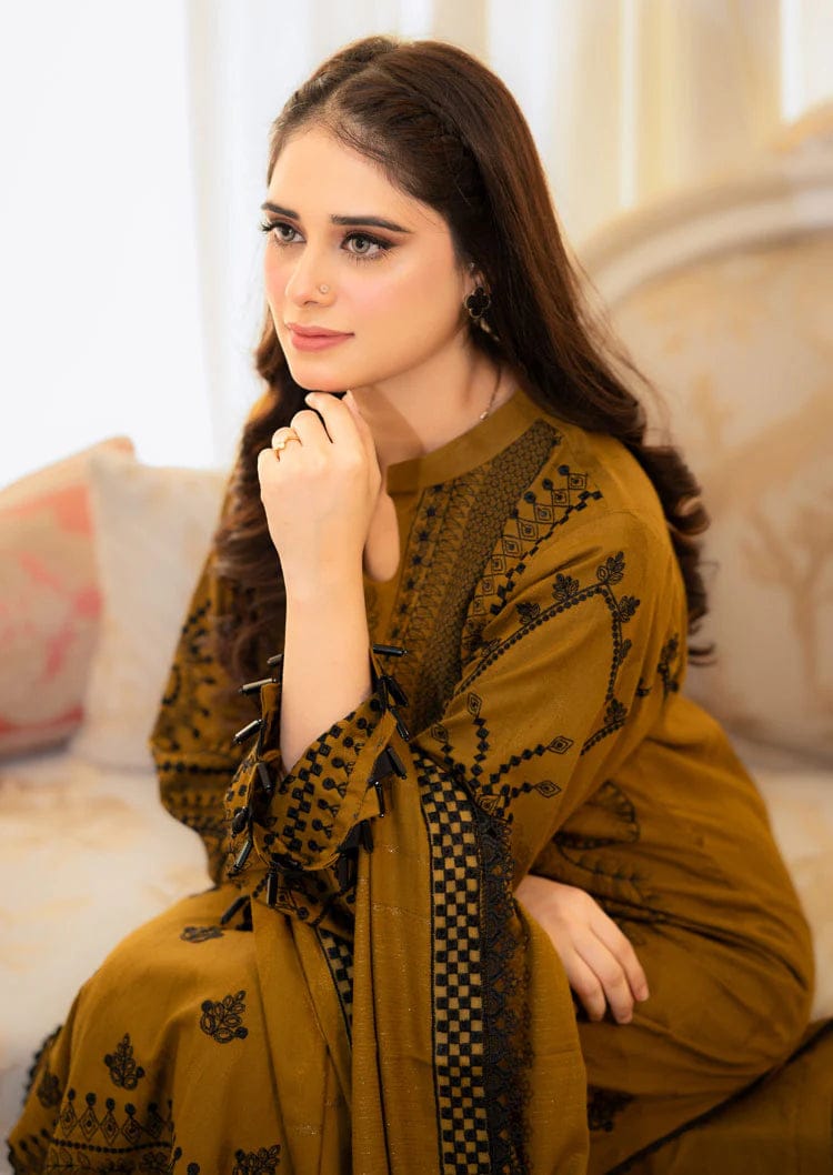 3Pc Unstitched Lawn Embroidered Suit with Embroidered Lawn Dupatta - LLC-2513